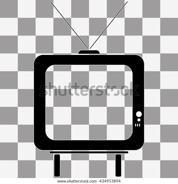 TV icon picture\
on transparency\
background