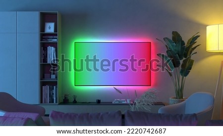 Similar – Image, Stock Photo pink LED light strip