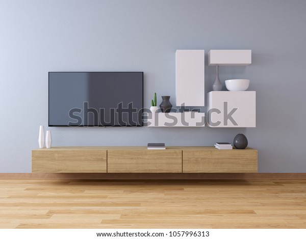 Tv Stand Modern Interior Living Room Stock Illustration 1057996313