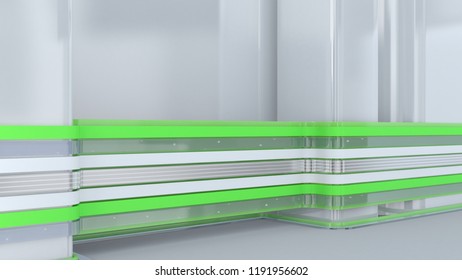 TV Studio 3d Illustration Background