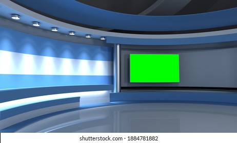 Tv Studio Argentina Argentine Flag Green Stock Illustration 1884781876 ...