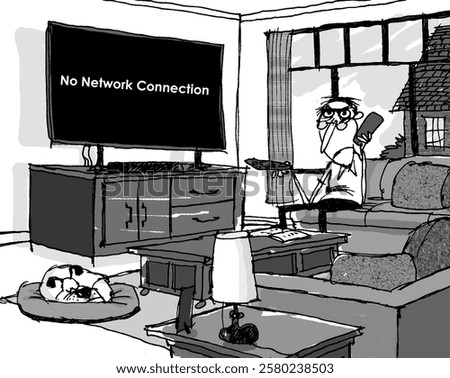 TV watcher gets the dreaded message.