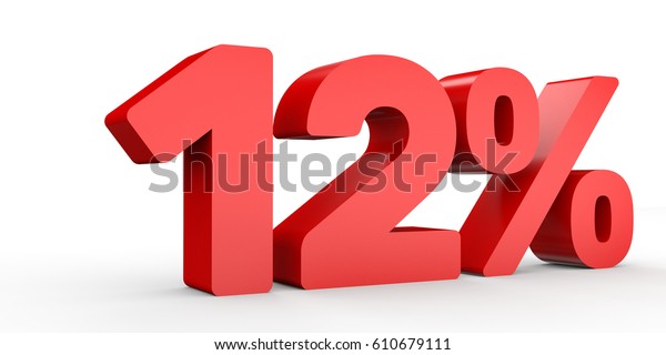 twelve-percent-off-discount-12-3d-stock-illustration-610679111