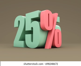 Twenty Five Percent - 3D Rendered Image