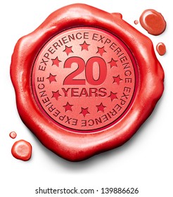 Twenty Years Experience 20 Year Of Specialized Expertise Top Expert Specialist Best Service Guaranteed