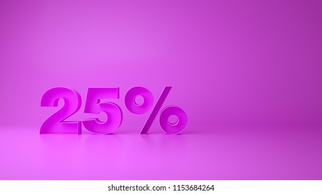 Twenty-five Percent 3d render