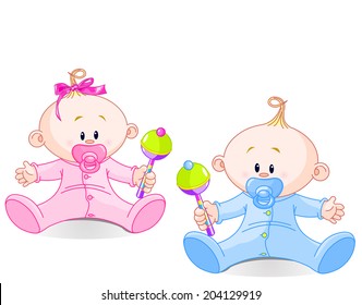 Twins Baby Cartoon Images Stock Photos Vectors Shutterstock