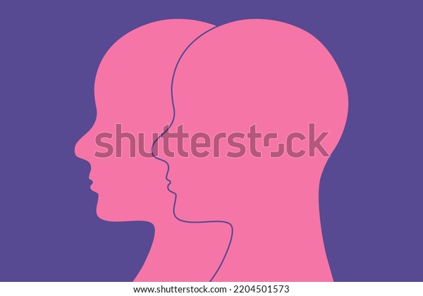 Twins Conceptual Symbol Two Identical Twins Stock Illustration ...