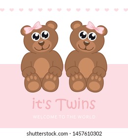 twin teddy bears