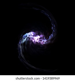 twist flare with rays abstract