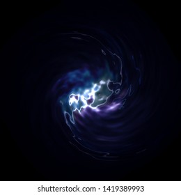 twist flare with rays abstract