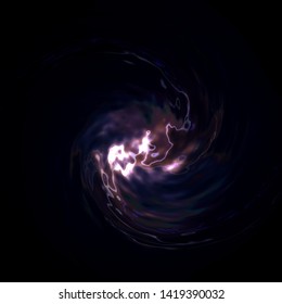 twist flare with rays abstract