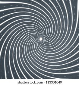 Twisted Highways And Paved Roads Twirling To A Perspective Vanishing Point As A Transportation And Business Concept Of Confused Direction And Choosing The Right Path For Success.[