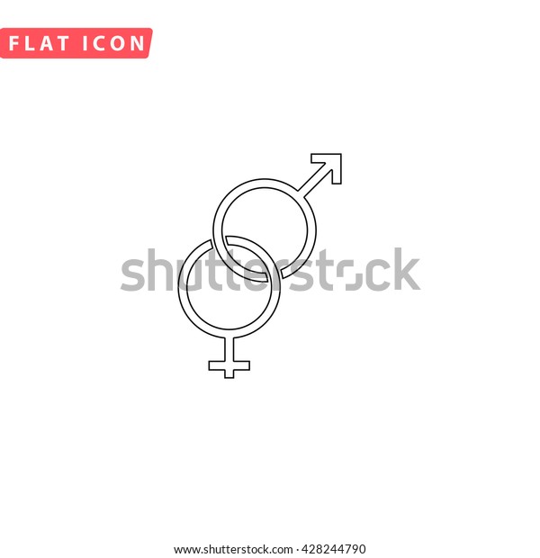 Twisted Male Female Sex Symbol Black Stock Illustration 428244790 Shutterstock 