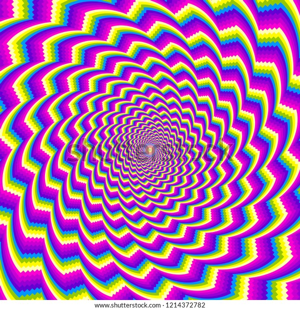 Twisted Rainbow Background Motion Illusion Stock Illustration 1214372782
