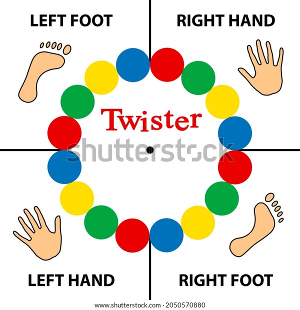 Twister Spinner Board Illustration Game Physical Stock Illustration 