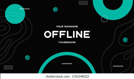 Twitch abstract modern background with geometric shapes for broadcast screensaver. Offline streamer screensaver. Twitch offline streamer broadcast
