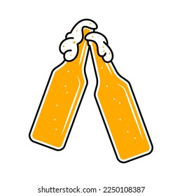 Two beer bottles flat style. Beer party illustration - Powered by Shutterstock