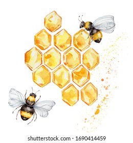 Watercolor Honeycomb Hd Stock Images Shutterstock