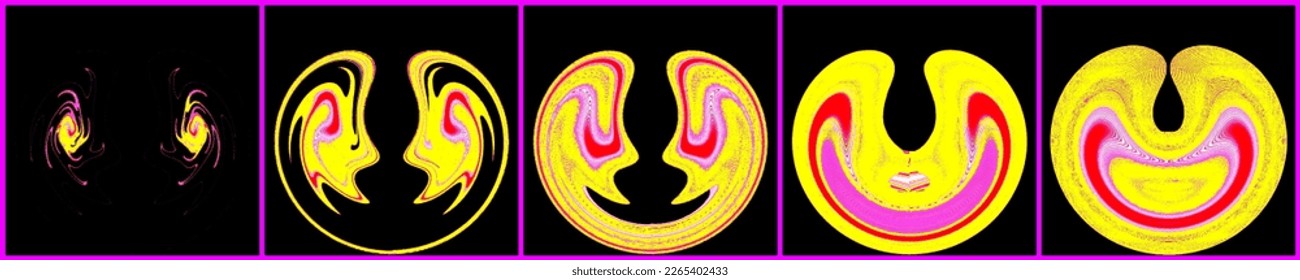 The two beings of the future couple approach each other. A tenuous bond is formed, which will thicken. Gradually, the couple is formed and finally becomes fused.