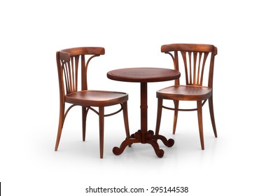 Two Bistro Chairs With Table