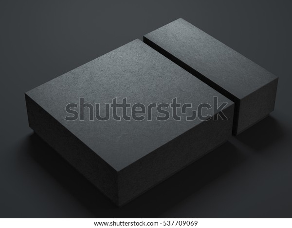Download Two Black Boxes Mockup Different Sizes Stock Illustration ...