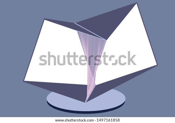 Two blocks divided in half\
in mauve with shadow for presentation, graphic work, card,\
background