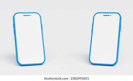 Dos smartphones azules se