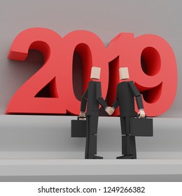 Two business man 3d rendering - Powered by Shutterstock