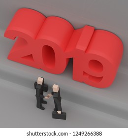 Two business man 3d rendering - Powered by Shutterstock