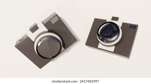 Two cameras with classic design