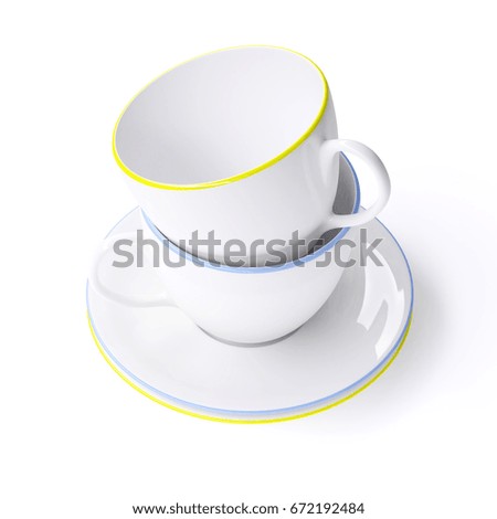Similar – Image, Stock Photo two yellow ceramic cups are supported by a female hand