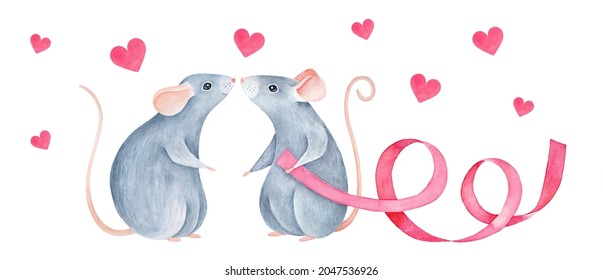 Two cute little mice