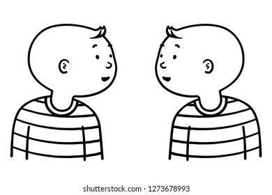 singer twins black and white clipart