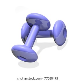 a two dumbbell on white