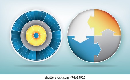 two elegant circle diagram design (jpg version)