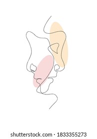 Two faces drawed by