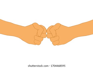 Two Fists Punching Each Other 