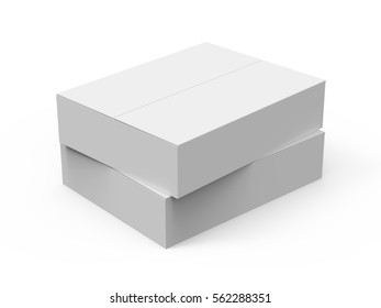 Blank Closed Paper Square Box Isolated Stock Illustration 323601827