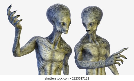 humanoid alien drawing