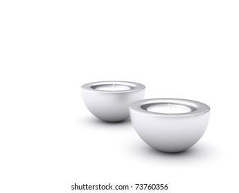 Two isolated candles