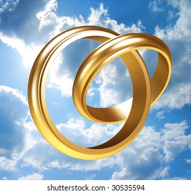 Two Linked Gold Rings Including Clipping Stock Illustration 30535594 ...