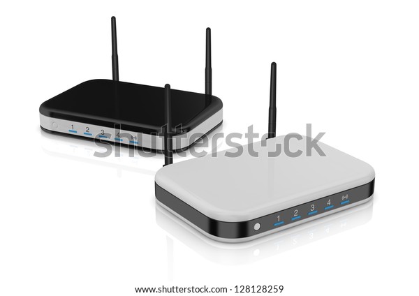 Two Modem Router Different Colors 3d のイラスト素材