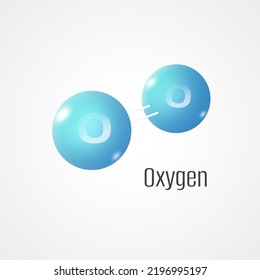 Two Molecules Oxygen On White Background Stock Illustration 2196995197 ...