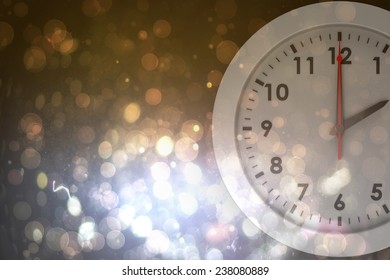 Clocks Against Red Glowing Dots On Stock Illustration 350479421