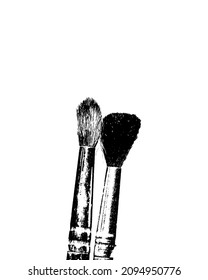 Two Old Artist Brushes For Painting