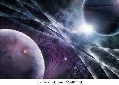 Two Planets In Fantastic Space