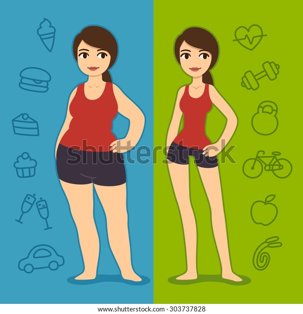 Two Pretty Cartoon Girls Wearing Same Stock Illustration 303737828 ...