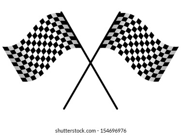Two Racing Flags Isolated On White Stock Illustration 154696976 ...