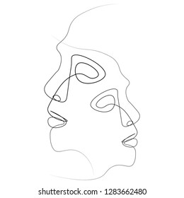 One Line Two Faces Images Stock Photos Vectors Shutterstock